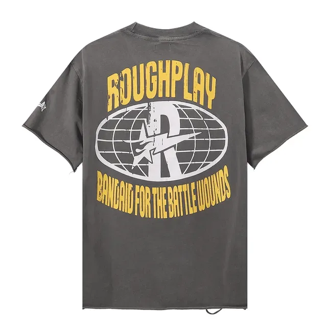 ROUGH Oversized Distressed Graphic-Print T-Shirt 2