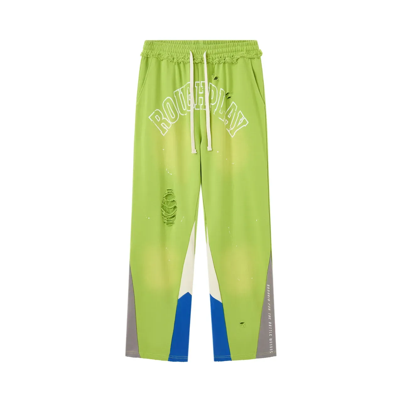 Roughplay Distressed Color-Blocked Sweatpants 9