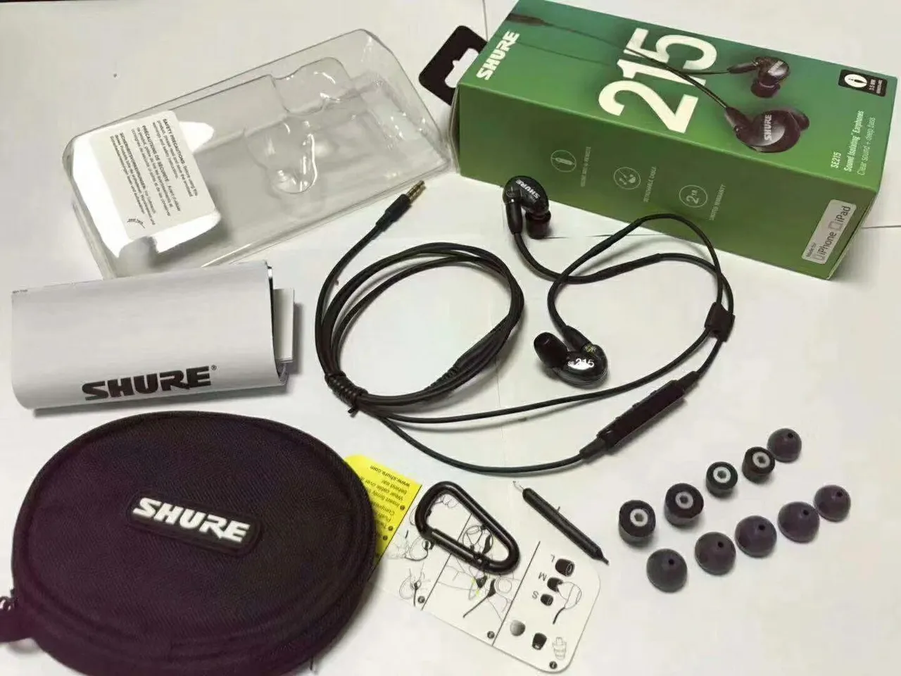 Shure SE215 Fones de ouvido com isolamento de som Preto Azul Transparente Fones de ouvido esportivos 3
