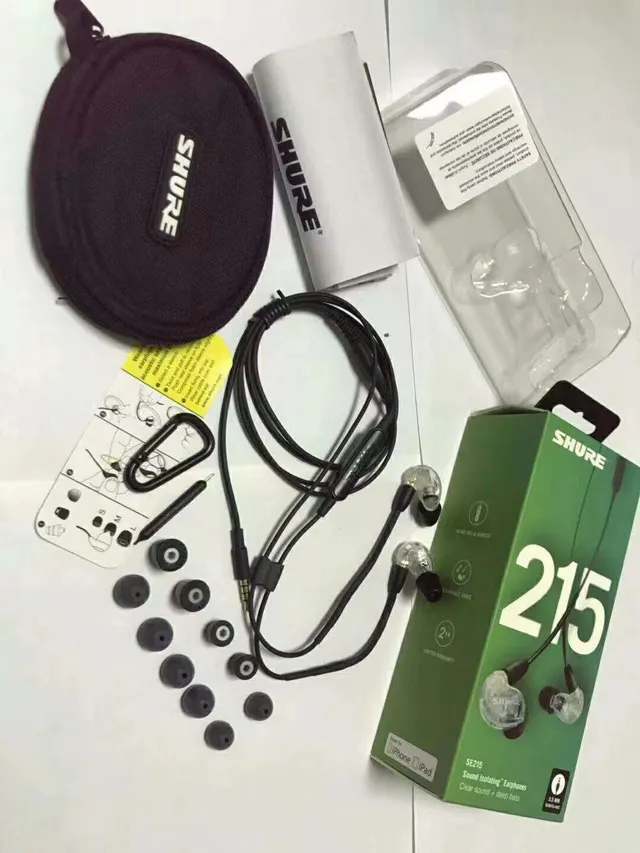 Shure SE215 Fones de ouvido com isolamento de som Preto Azul Transparente Fones de ouvido esportivos 4