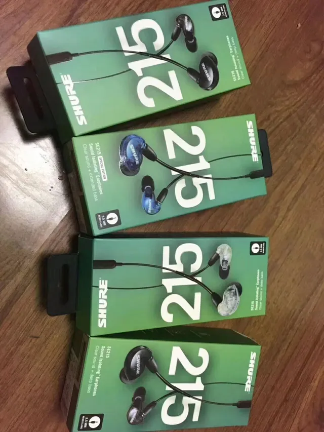 Shure SE215 Fones de ouvido com isolamento de som Preto Azul Transparente Fones de ouvido esportivos 5