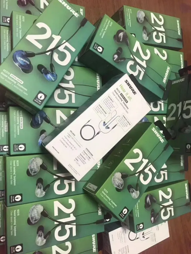 Shure SE215 Fones de ouvido com isolamento de som Preto Azul Transparente Fones de ouvido esportivos 6