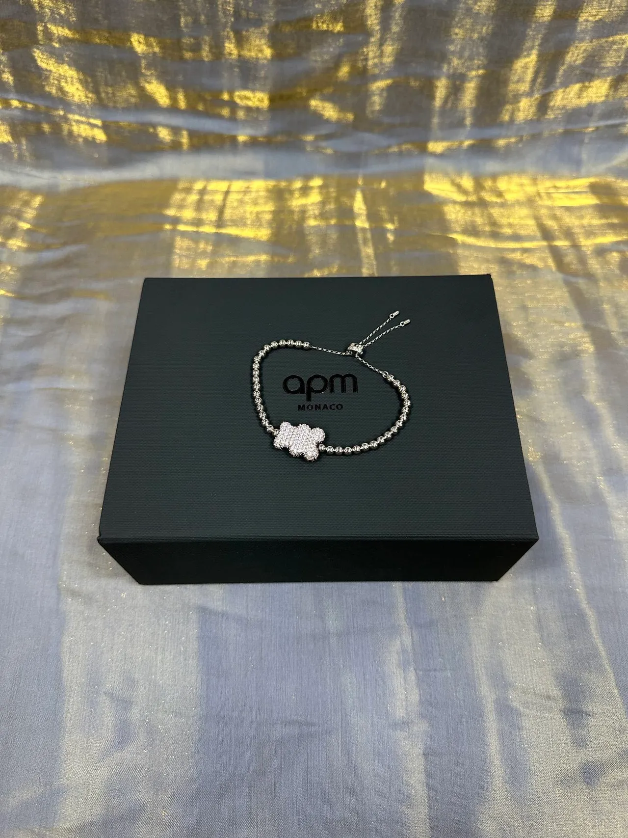 Collier Chaîne à boules argentée noire ajustable avec attache à bascule 3
