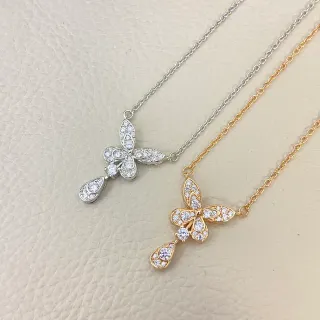 রুপালি সোনালি ভাঁড় মোটিফ Pavé-Set স্বচ্ছ পাথর মালা