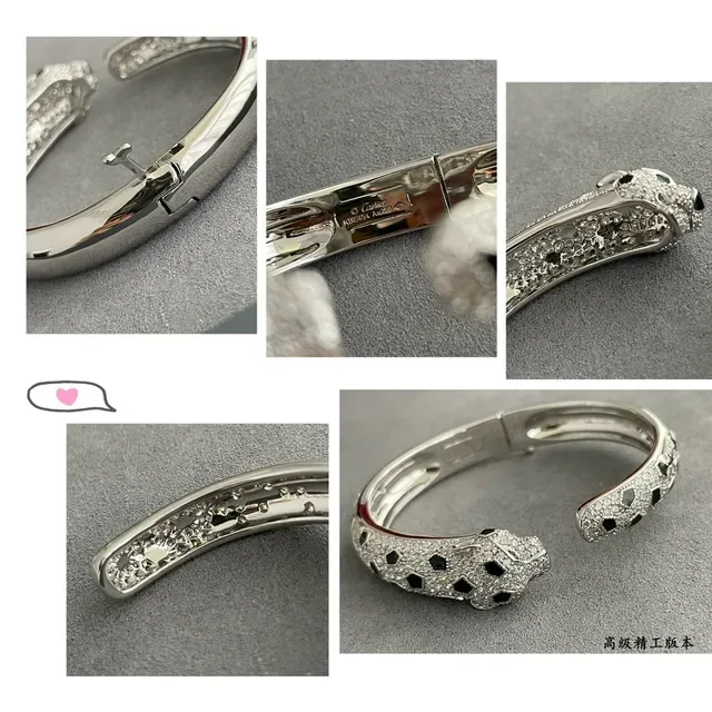 Silver Gold Pave-Set Crystal Geometric Cutout Pattern Jewelry 2