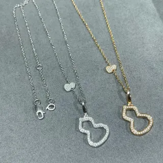Collier Argent Or Pavé-Set Pendentif Cœur Silhouette