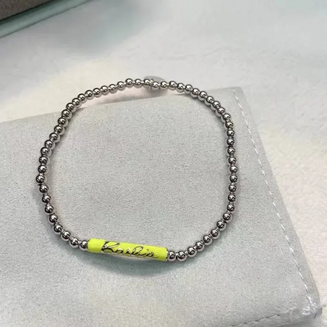 Cuentas metálicas plateadas moradas esféricas para joyería 6
