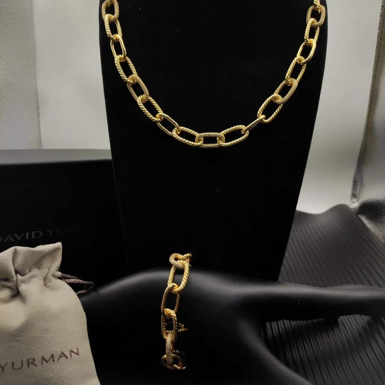 Silver Twisted Rope and Oval Link Chain Necklace 3
