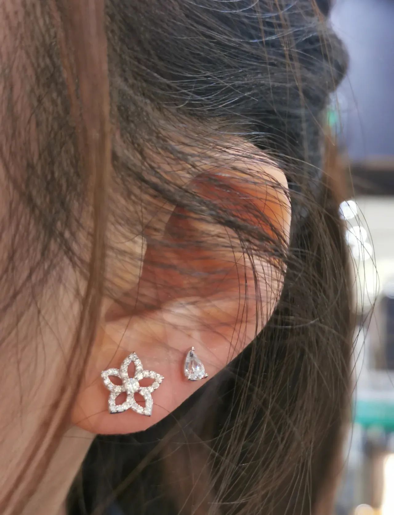 Star-Shaped Pavé-Crystal Stud Earrings 3
