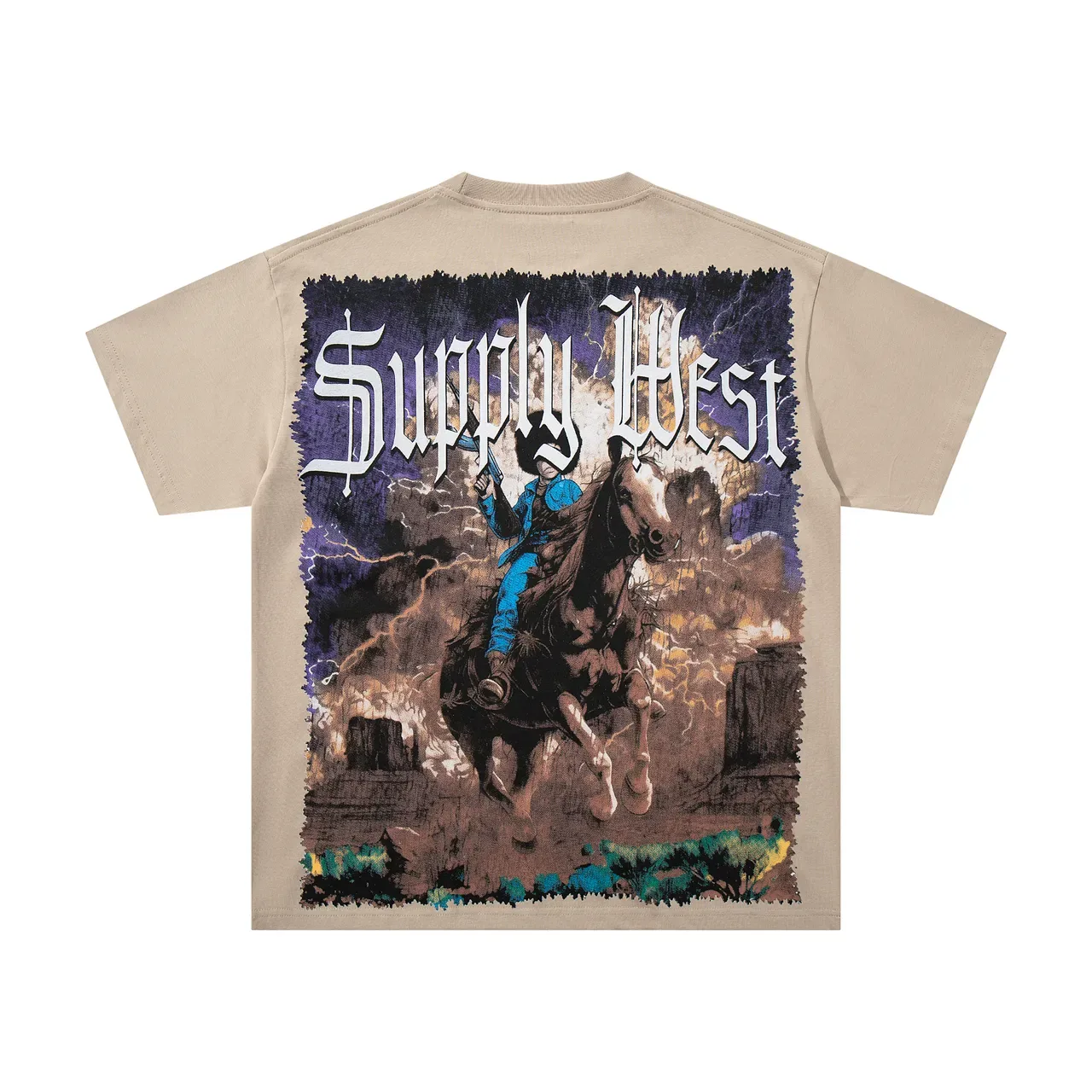 SUPPLY By Any Means Necessary Western Graphic T-Shirt 4