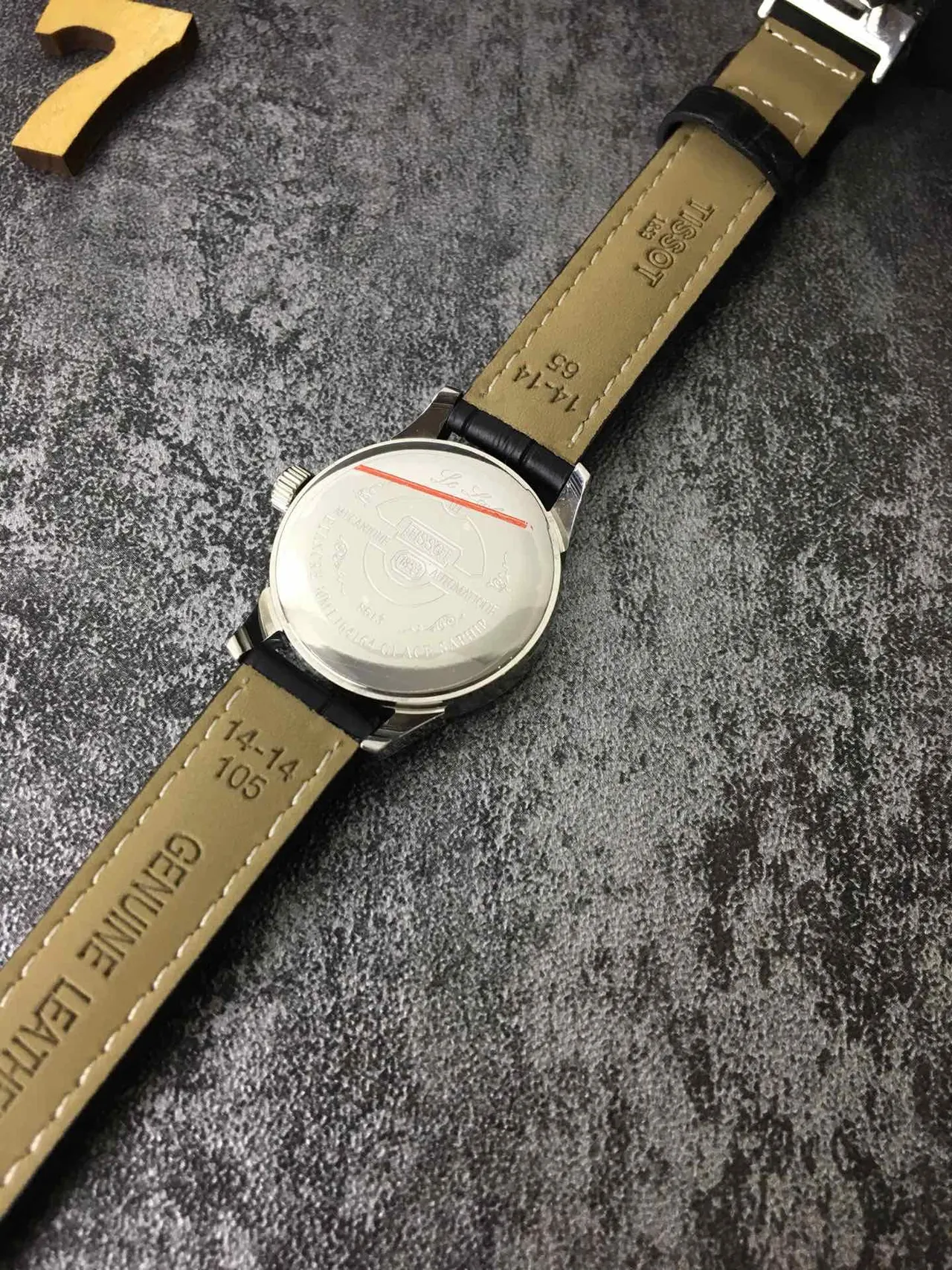 Tissot Le Locle Automatic White Guilloché Dial Black Leather Strap Mechanical Watch 3
