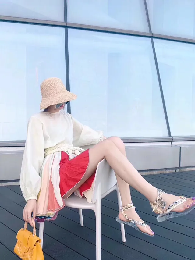 Transparent Sole Bow-Tie Ribbon Sandals 4
