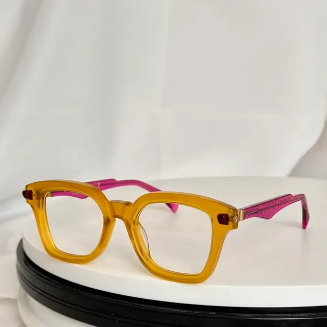 Two-Tone Mint and Blue Geometric Square Optical Glasses 5