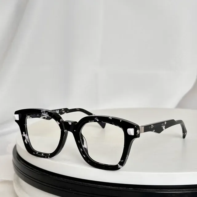 Two-Tone Mint and Blue Geometric Square Optical Glasses 6