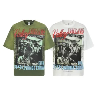 T-shirt graphique oversize vert armée Vale Valley Dreams