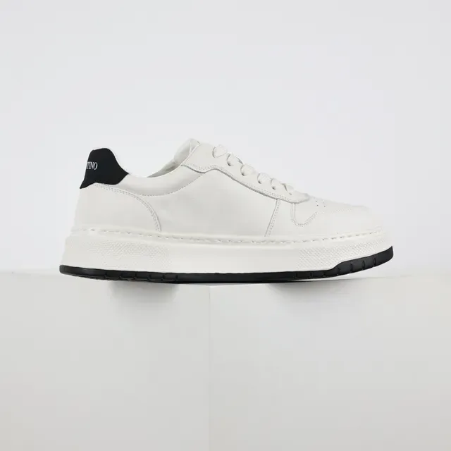 White and Black Minimalist Low-Top Sneaker 7