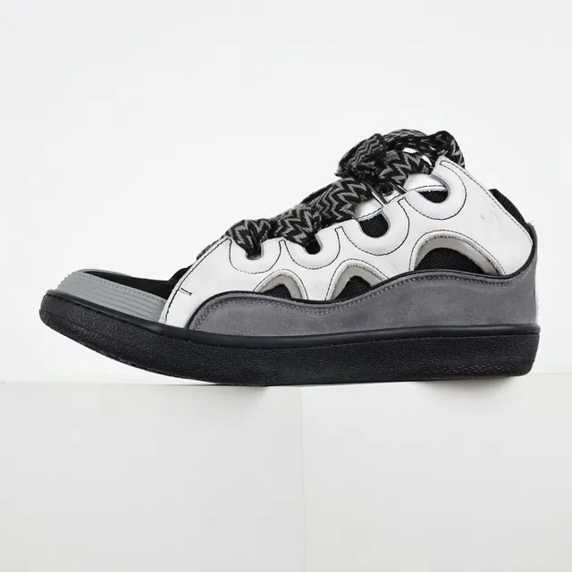 Sandales casuales plateforme multi-brides blanc noir gris 9