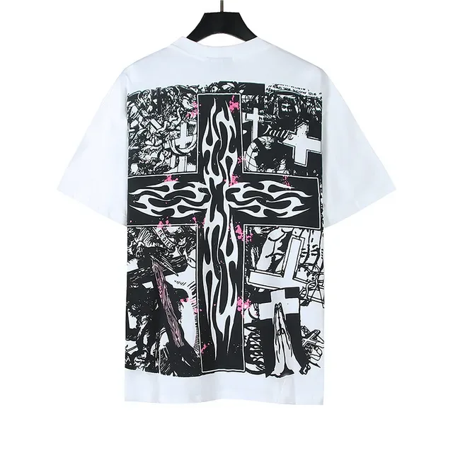 White Graphic-Print Oversized T-Shirt 3
