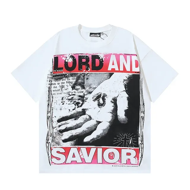 White Graphic-Print Oversized T-Shirt 5
