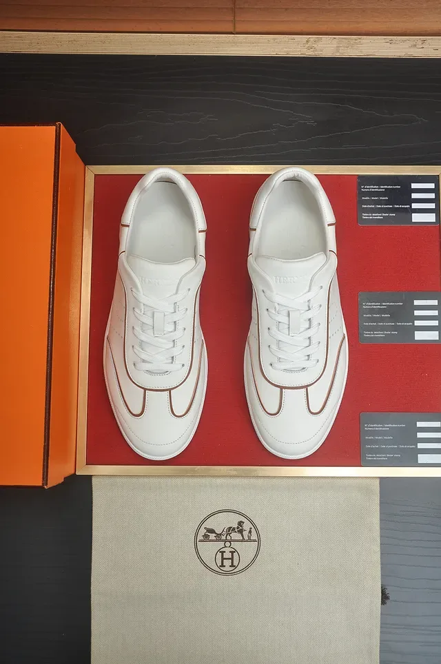 White Leather Perforated Low-Top Lifestyle Sneaker 5