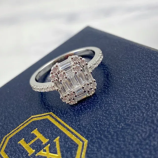 Winston Marquise-Cut Solitaire and Emerald-Cut Halo Cluster Rings 8