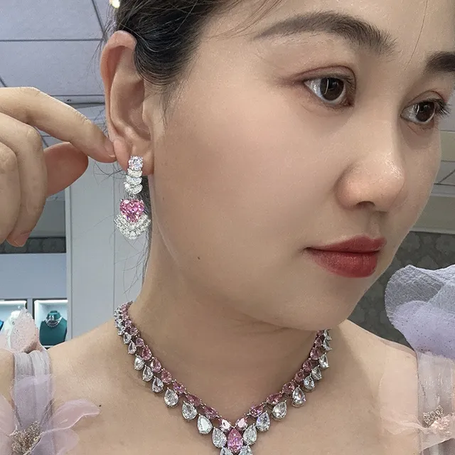 Yellow Heart Gemstone and Pavé Diamond Drop Earrings 8