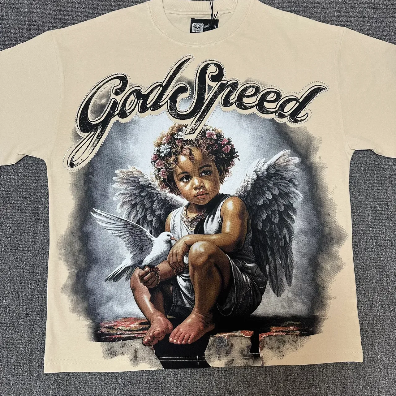 Camiseta gráfica Godspeed con motivo de ángel 4