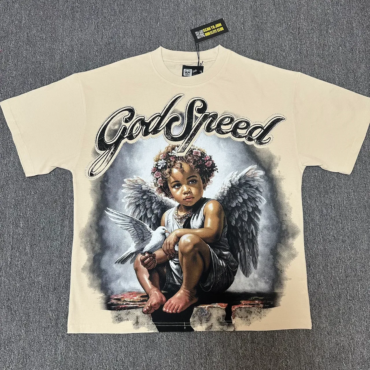 Camiseta gráfica Godspeed con motivo de ángel 6