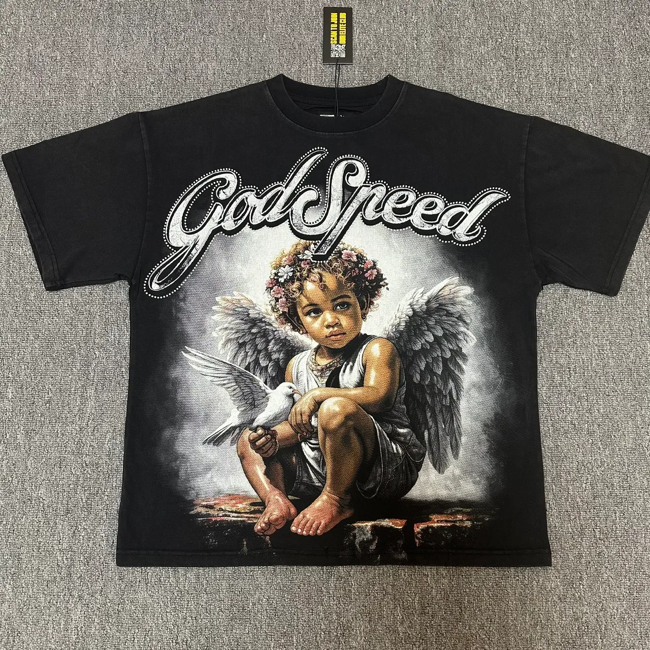 Camiseta gráfica Godspeed con motivo de ángel 7