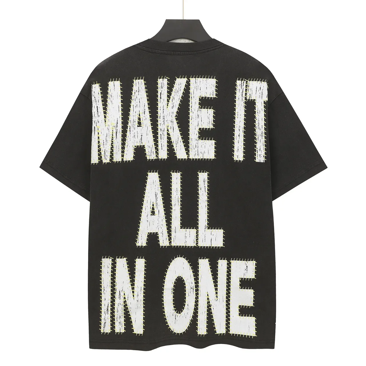 Camiseta negra oversized con estampado gráfico Godspeed 3