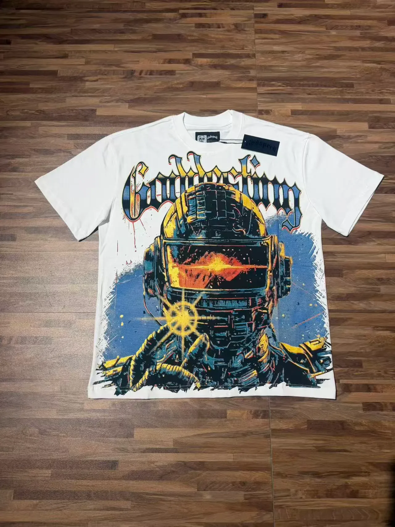 Camiseta oversized Godspeed com estampa gráfica temática de ficção científica 2