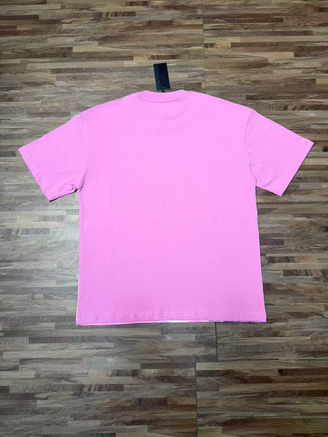T-shirt Godspeed rose et noir imprimé graphique col rond 6