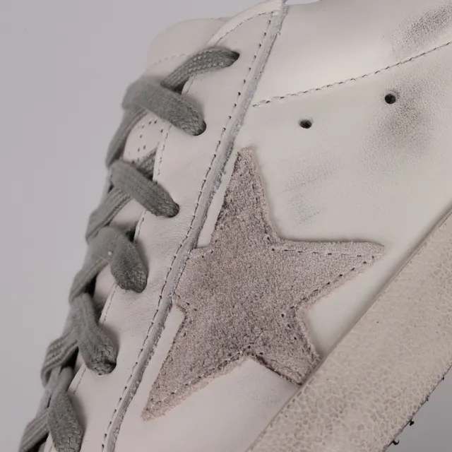 Golden Goose Superstar Off-White جلد متضرر أحذية رياضية أسلوب حياة 6