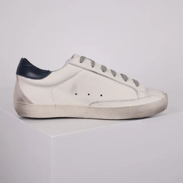 Golden Goose Superstar Off-White جلد متضرر أحذية رياضية أسلوب حياة 7
