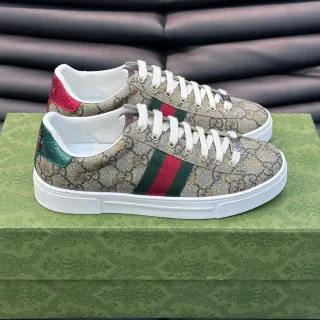 Gucci Ace GG Supreme Beige Green Red Web 生活方式运动鞋