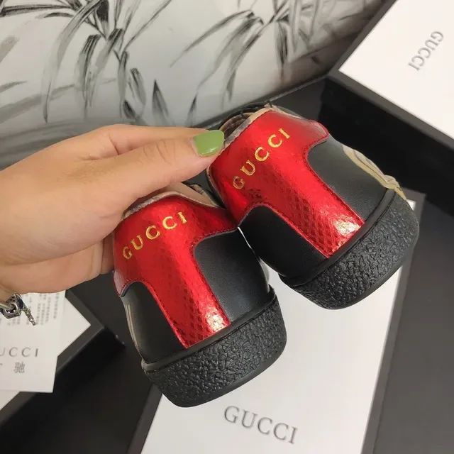 Gucci Ace GUCCY Tênis lifestyle de couro preto 3