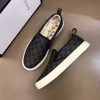 Gucci Ace Loafer 黑色 GG Monogram 帆布 套脚乐福鞋