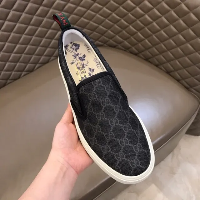 Gucci Ace Loafer Black GG Monogram Canvas Slip-On Loafer 5