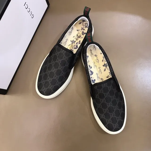 Gucci Ace Loafer Black GG Monogram Canvas Slip-On Loafer 6