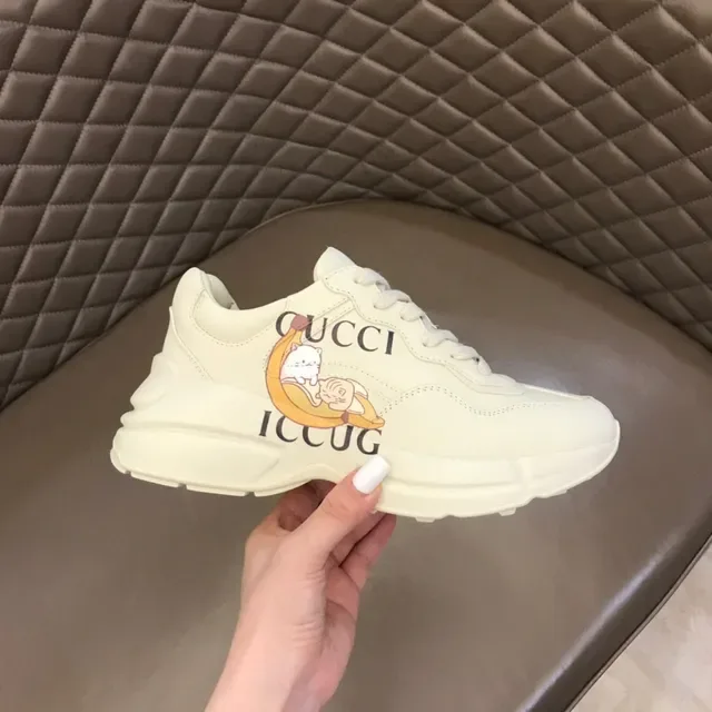 Gucci Ace Off-White Cartoon Graphic Chunky Sneakers 5