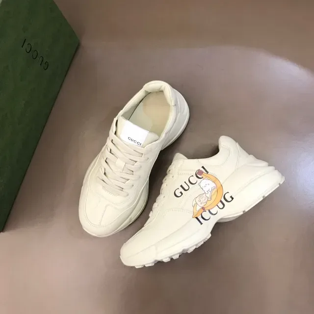 Gucci Ace Off-White Cartoon Graphic Chunky Sneakers 8
