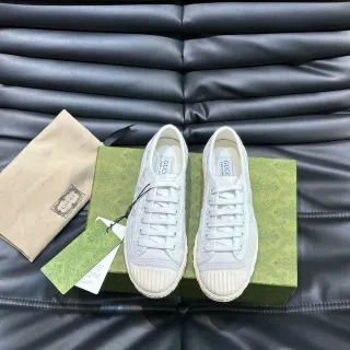 Gucci Ace Lona Blanca Zapatillas Lifestyle de Bajo