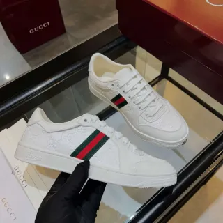 Gucci Ace White GG Monogram Web Stripe Lifestyle Sneakers — Gucci Lifestyle Sneakers photo from the Yupoo catalog