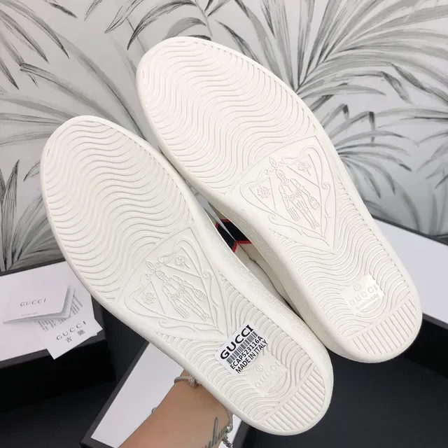 Gucci Ace White Red Black Web Strap Lifestyle Sneakers 2