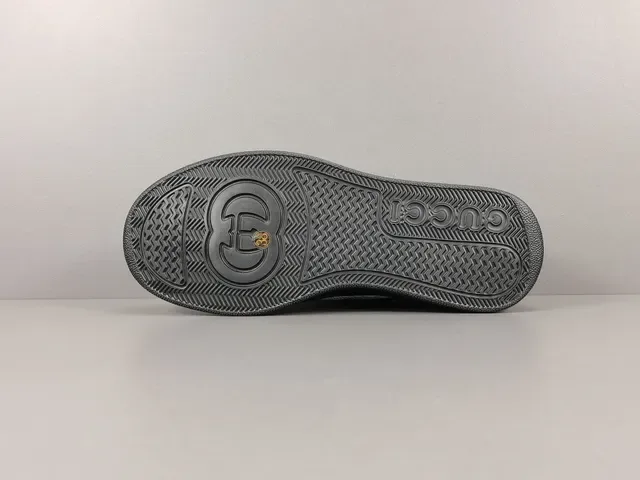 Gucci কালো সাদা প্ল্যাটফর্ম সোল পারফোরেটেড লেদার লাইফস্টাইল স্নিকার্স 7