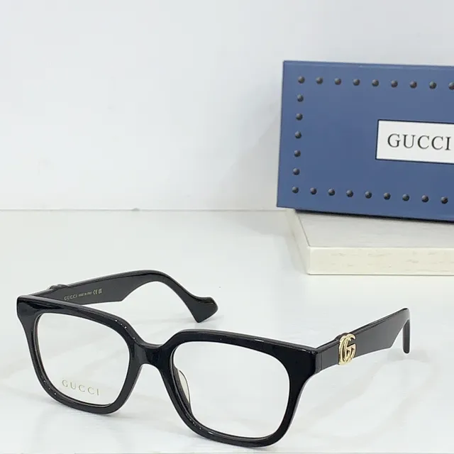 Gucci Burgundy Brown Rectangular Acetate Frame Tortoiseshell Optical Glasses 5