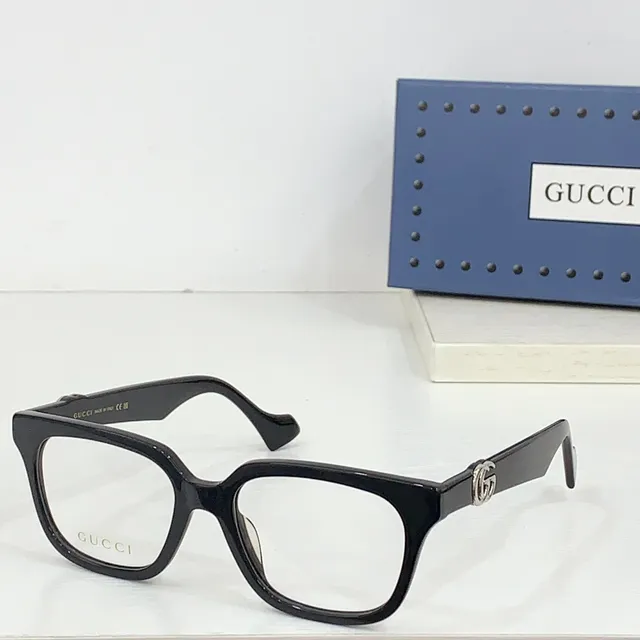 Gucci Burgundy Brown Rectangular Acetate Frame Tortoiseshell Optical Glasses 6