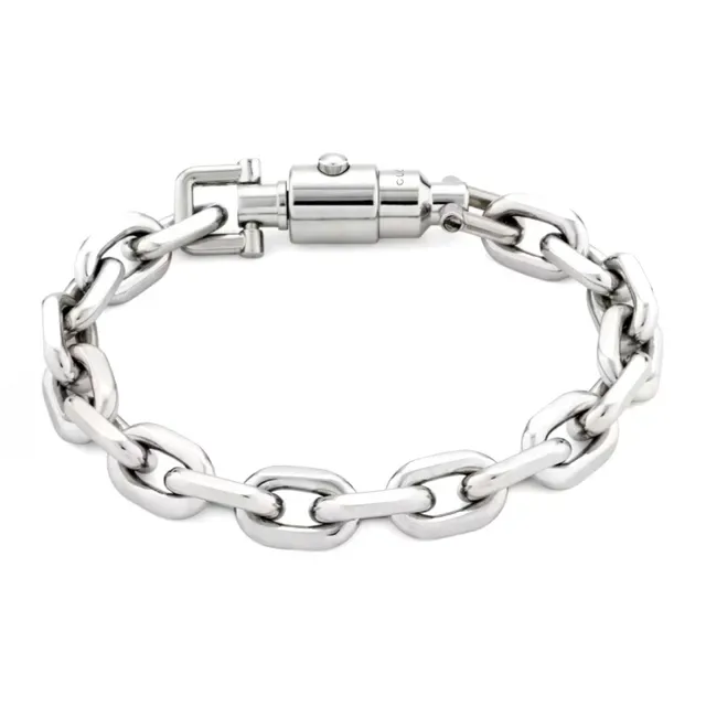 Gucci Chunky Curb Chain Silver Bracelet 12