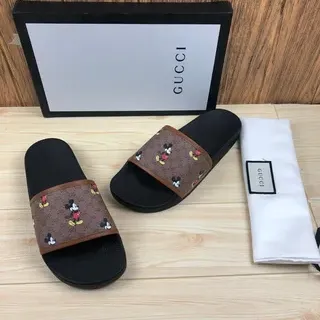 Gucci Disney Mickey Mouse GG Monogram 滑拖鞋