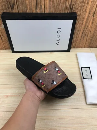 Gucci Disney Mickey Mouse GG Monogram Slide Slippers 5